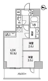 コンフォリア・リヴ千住 1005 間取り図