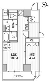 コンフォリア・リヴ千住 1202 間取り図
