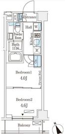 アリビオ学芸大学 102 間取り図