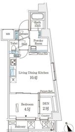 アリビオ学芸大学 108 間取り図