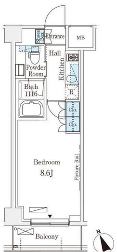 アリビオ学芸大学 307 間取り図