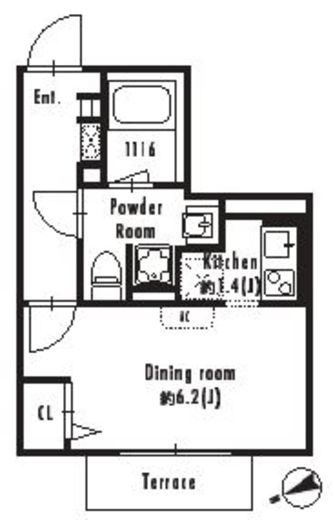 GRAN PASEO西新宿 (グランパセオ西新宿) 203 間取り図