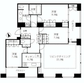 虎ノ門タワーズレジデンス 21階 間取り図