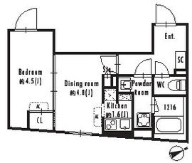 GRAN PASEO西新宿 (グランパセオ西新宿) 306 間取り図