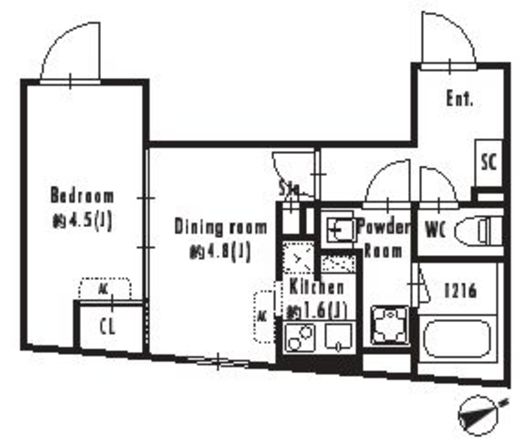 GRAN PASEO西新宿 (グランパセオ西新宿) 405 間取り図