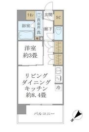 ステラコート川崎 802 間取り図