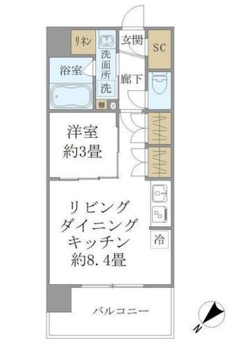 ステラコート川崎 1002 間取り図