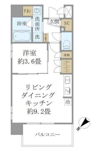 ステラコート川崎 1003 間取り図