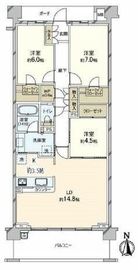 ドレッセ鷺沼の杜プライムフォレスト 4階 間取り図