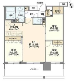 リビオタワー羽沢横浜国大 23階 間取り図