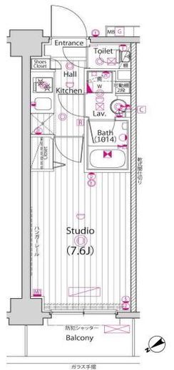 ガーラ・ヴィスタ横浜鶴見 7階 間取り図