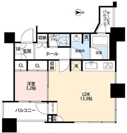 サンウッド三田パークサイドタワー 7階 間取り図