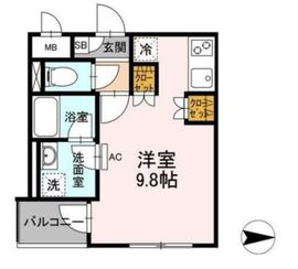 ディアーナ川崎 405 間取り図