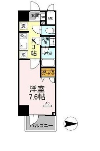 ディアーナ川崎 503 間取り図