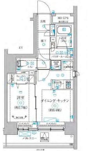 RELUXIA横濱東 (リルシア横濱東) 6階 間取り図