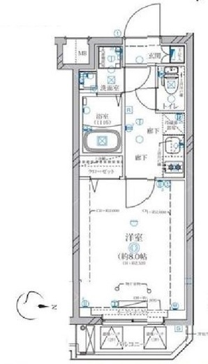 ディアレイシャス等々力 2階 間取り図