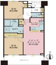 イトーピア両国ステーションコート 6階 間取り図