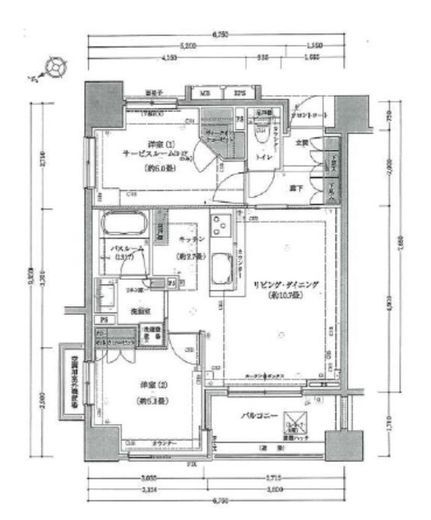 クリオ磯子 10階 間取り図