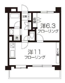 クリオ恵比寿弐番館 2階 間取り図