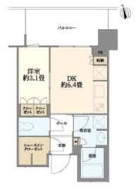 パークタワー勝どきミッド/サウス 13階 間取り図