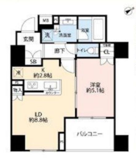 ミッドレジデンス文京 2階 間取り図