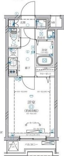 ディアレイシャス等々力 2階 間取り図
