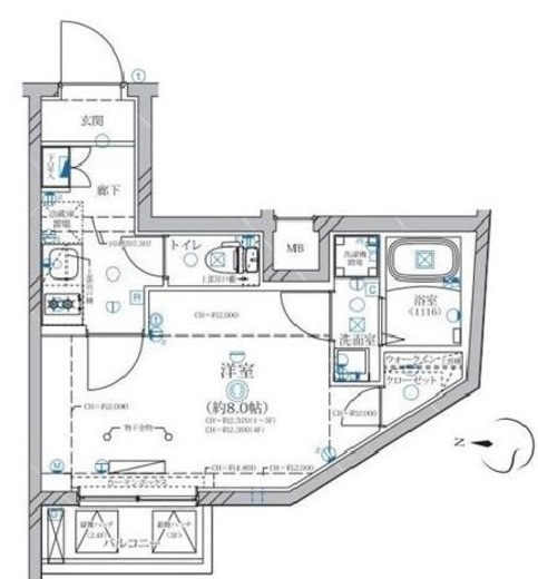 ディアレイシャス等々力 1階 間取り図