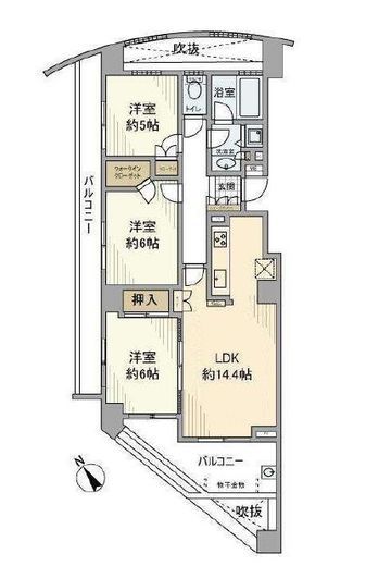 瀬田ガーデンハウス 901 間取り図