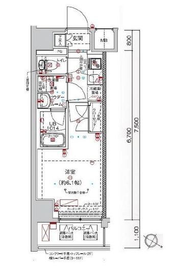 クラリッサ大通り公園 7階 間取り図