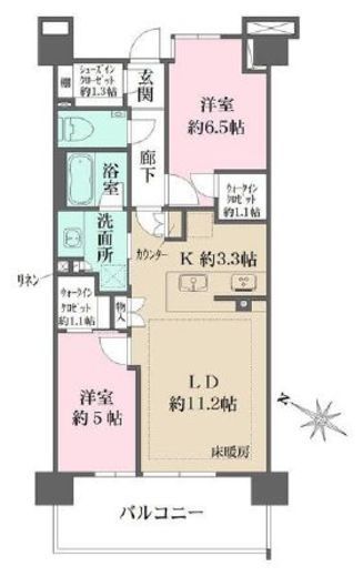 ザ・パークハウス横浜川和町テラス 7階 間取り図