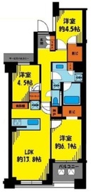 ブランズ牛込柳町 3階 間取り図