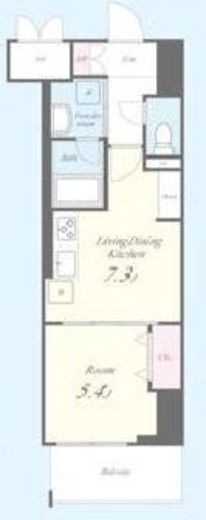 ラフィシア関内 408 間取り図