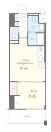 ラフィシア関内 604 間取り図