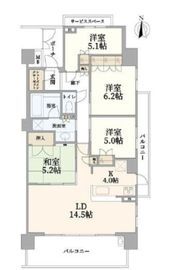 パークシティ新百合ヶ丘エアリーコート 5階 間取り図