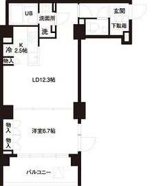 レジディア白金高輪 201 間取り図