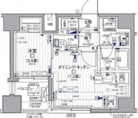 デュオステージ川崎 3階 間取り図