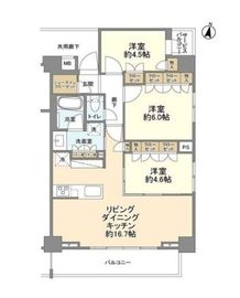 リビオ多摩川 303 間取り図