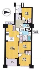 ブランズ牛込柳町 4階 間取り図