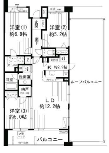 ミレニアムコート青葉台 403 間取り図
