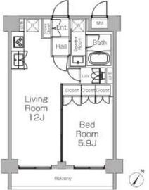 プラウドフラット三軒茶屋Ⅱ 305 間取り図