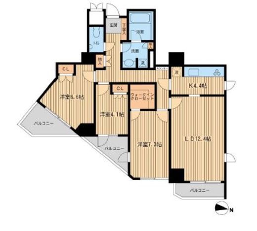 KDXレジデンス千駄木 6階 間取り図