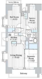 イーストパークス大島サザンスクエア 7階 間取り図