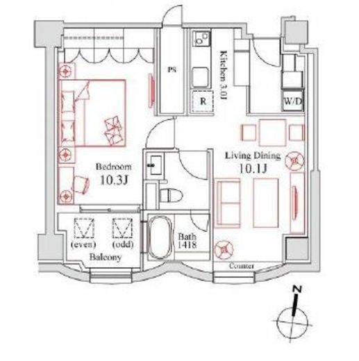 ハンドレッドステイレジデンス 1207 間取り図