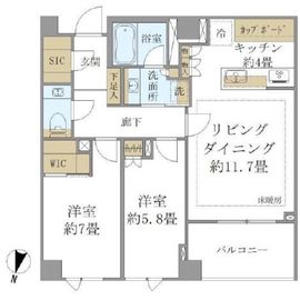 ブリリア高輪レフィール 2階 間取り図