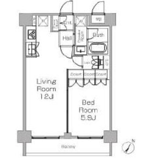 プラウドフラット三軒茶屋Ⅱ 205 間取り図