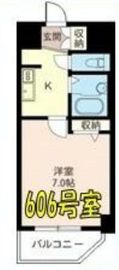 エスティメゾン錦糸町 606 間取り図