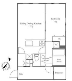 ビバリー代々木上原 2F4 間取り図