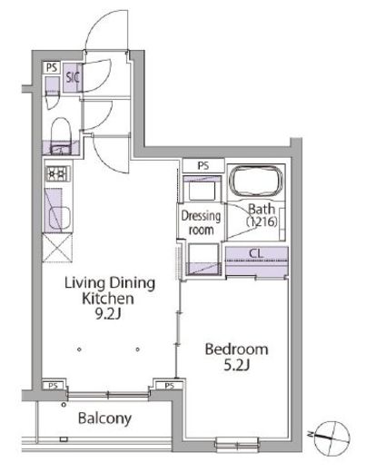 イプセ初台 501 間取り図