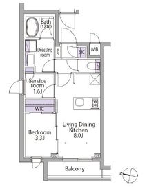 イプセ初台 203 間取り図