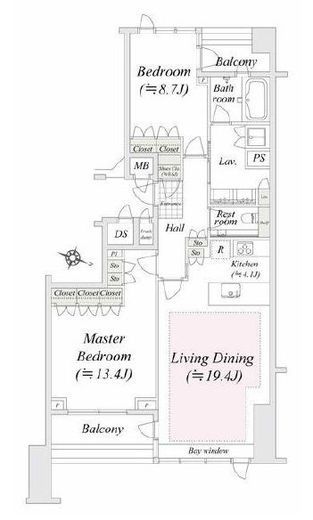 フォレセーヌ渋谷富ヶ谷 5階 間取り図